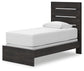 Hollivern  Panel Bed With Mirrored Dresser And Nightstand