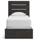 Hollivern  Panel Bed With Mirrored Dresser, Chest And Nightstand