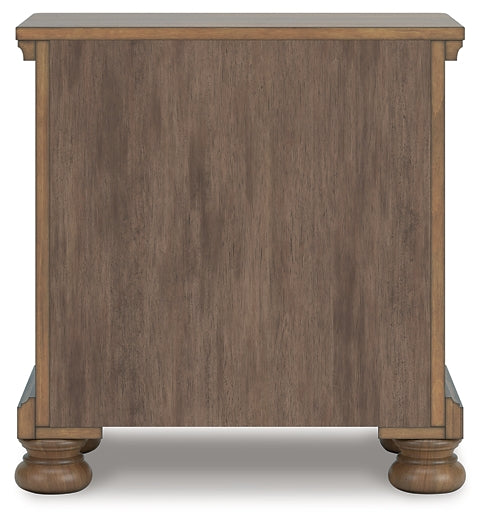 Feddinger  Storage Sleigh Bed With Mirrored Dresser And Nightstand