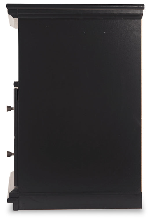 Maribel  Panel Bed With Mirrored Dresser, Chest And Nightstand