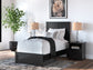 Maribel  Panel Bed With Mirrored Dresser