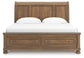Feddinger  Storage Sleigh Bed With Mirrored Dresser And Nightstand
