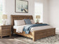 Feddinger  Storage Sleigh Bed With Mirrored Dresser And Nightstand