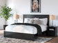 Maribel  Panel Bed With Mirrored Dresser