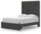 Fraluna  Panel Storage Bed With Mirrored Dresser