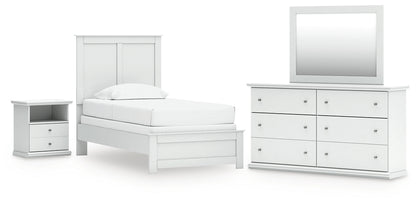 Bostwick Shoals  Panel Bed With Mirrored Dresser And Nightstand
