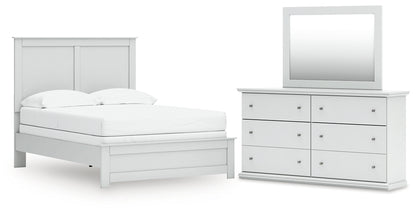 Bostwick Shoals  Panel Bed With Mirrored Dresser