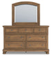 Feddinger California  Panel Bed With Mirrored Dresser, Chest And Nightstand