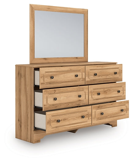 Aleaport  Panel Bed With Mirrored Dresser And Nightstand