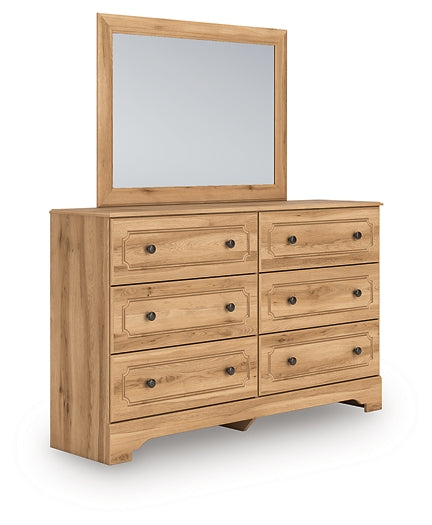 Aleaport  Panel Bed With Mirrored Dresser