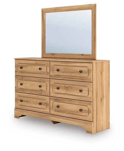 Aleaport  Panel Bed With Mirrored Dresser