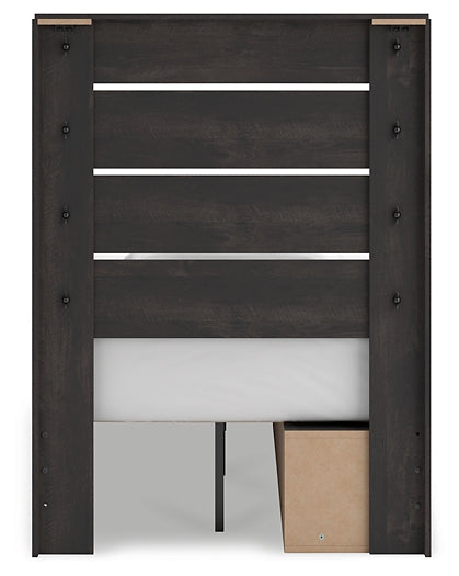 Hollivern  Panel Storage Bed With Mirrored Dresser