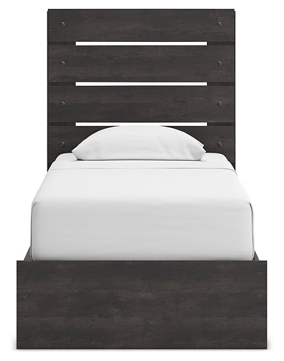 Hollivern  Panel Storage Bed, Dresser, Mirror And Nightstand