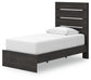 Hollivern  Panel Storage Bed, Dresser, Mirror And Nightstand