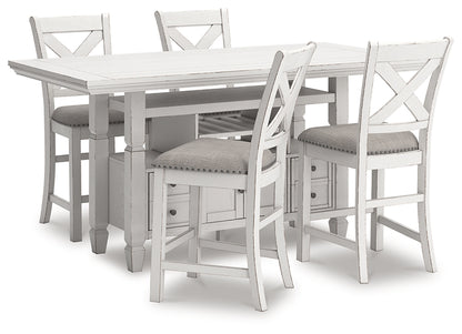 Robbinsdale Counter Height Dining Table and 4 Barstools