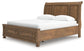 Feddinger California  Storage Sleigh Bed With Mirrored Dresser