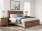 Feddinger California  Storage Sleigh Bed With Mirrored Dresser