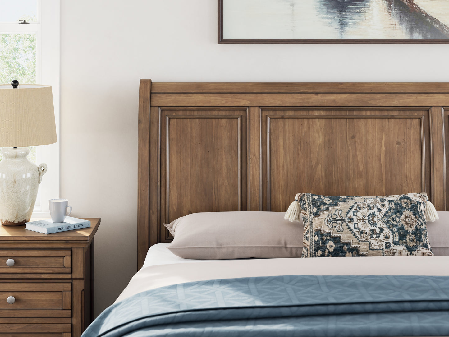 Feddinger California  Storage Sleigh Bed With Mirrored Dresser, Chest And Nightstand