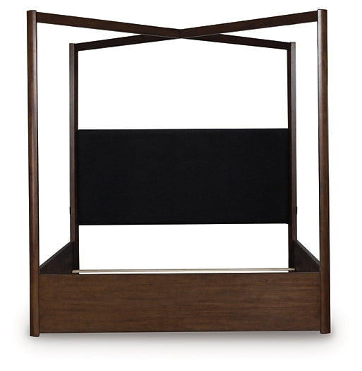 Dilenno California  Canopy Bed With Mirrored Dresser