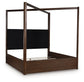 Dilenno California  Canopy Bed With Mirrored Dresser