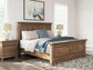 Feddinger  Panel Bed With Mirrored Dresser And Nightstand