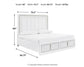 Chalanna  Upholstered Storage Bed With Mirrored Dresser