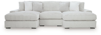 Stupendous 3-Piece Sectional with Double Chaise