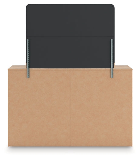 Kinlanni  Upholstered Panel Bed, Dresser And Mirror