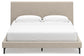 Cielden  Upholstered Bed With Roll Slats, Dresser And Mirror