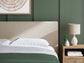 Cielden  Upholstered Bed With Roll Slats, Dresser And Mirror