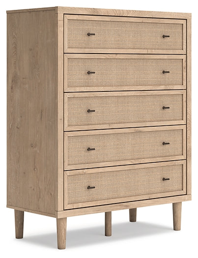 Cielden  Upholstered Bed With Roll Slats, Dresser, Mirror, Chest And Nightstand