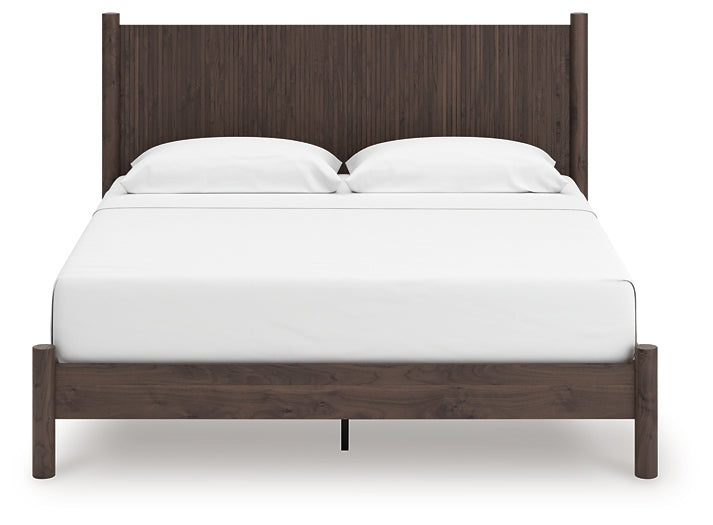 Pamytta  Panel Platform Bed, Dresser, Mirror And Nightstand