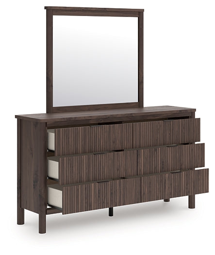 Pamytta  Panel Platform Bed, Dresser, Mirror, Chest And Nightstand
