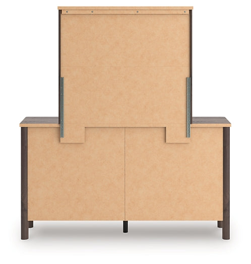 Pamytta  Panel Platform Bed, Dresser And Mirror