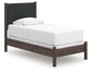 Pamytta  Upholstered Panel Bed, Dresser, Mirror And Nightstand
