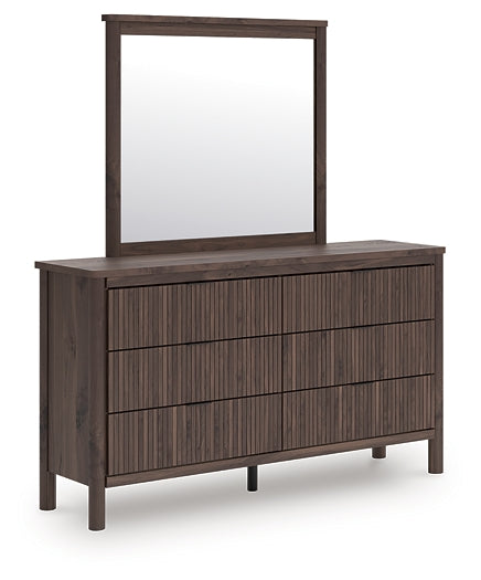 Pamytta  Panel Bed, Dresser, Mirror, Chest And Nightstand