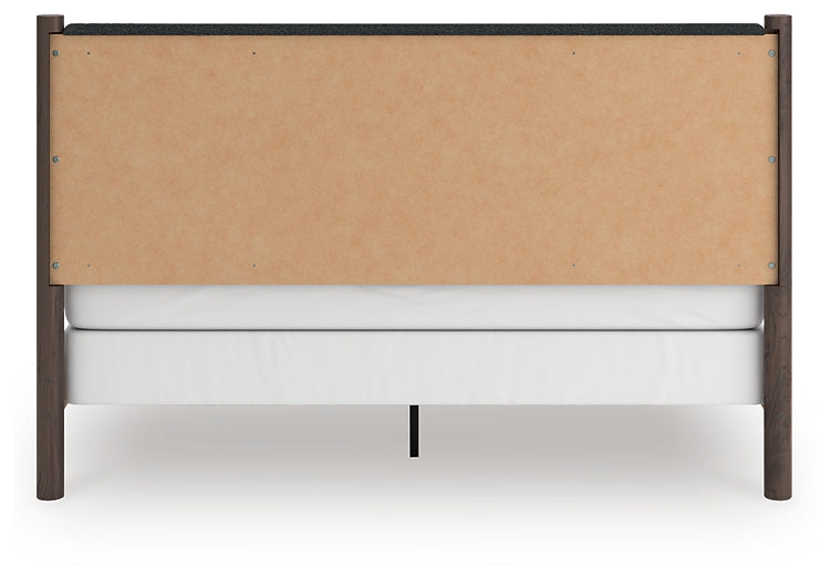 Pamytta  Upholstered Panel Bed, Dresser, Mirror, Chest And Nightstand