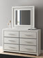 Zuraleus  Upholstered Panel Bed, Dresser, Mirror, Chest And Nightstand