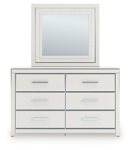 Zuraleus  Upholstered Bed, Dresser, Mirror And Nightstand