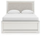 Zuraleus  Upholstered Panel Bed, Dresser, Mirror And Nightstand
