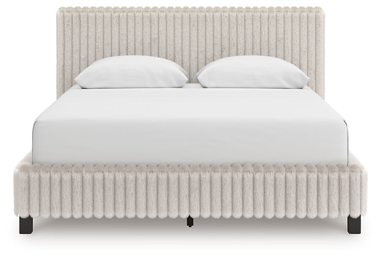 Zuraleus  Upholstered Bed, Dresser And Mirror