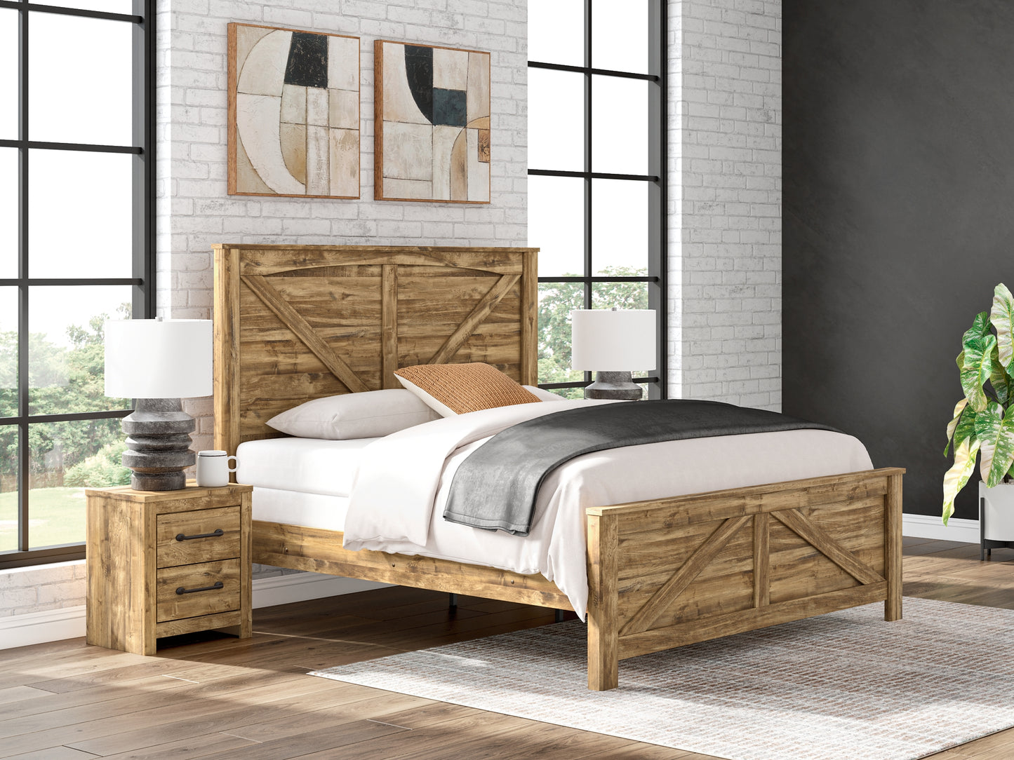 Maystonna  Crossbuck Panel Bed
