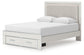Zuraleus  Upholstered Panel Platform Storage Bed, Dresser, Mirror, Chest And Nightstand