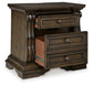 Maylee  Canopy Bed, Dresser, Mirror, Chest And Nightstand