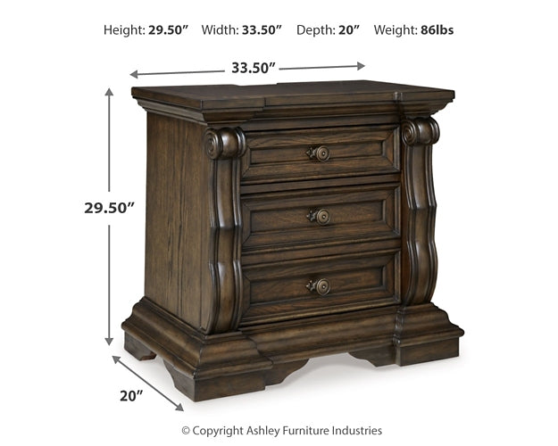 Maylee  Canopy Bed, Dresser, Mirror, Chest And Nightstand