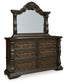 Maylee California  Canopy Bed, Dresser, Mirror, Chest And Nightstand