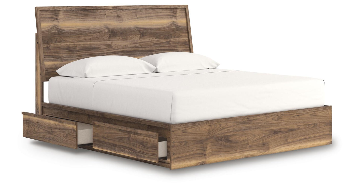 Chirason  Panel Bed With Storage