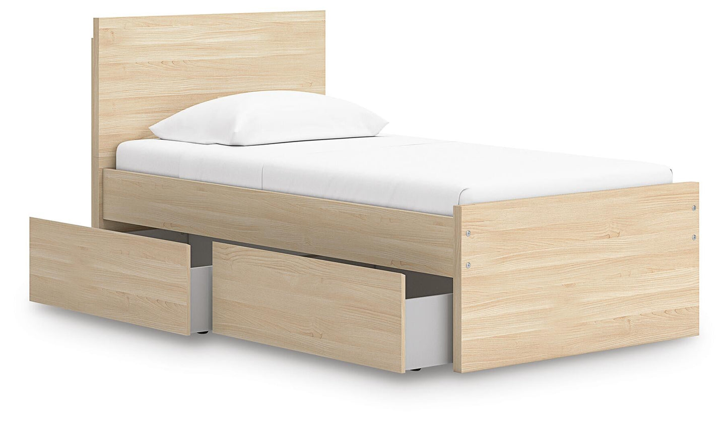 Onita  Panel Platform Bed With 1 Side Storage