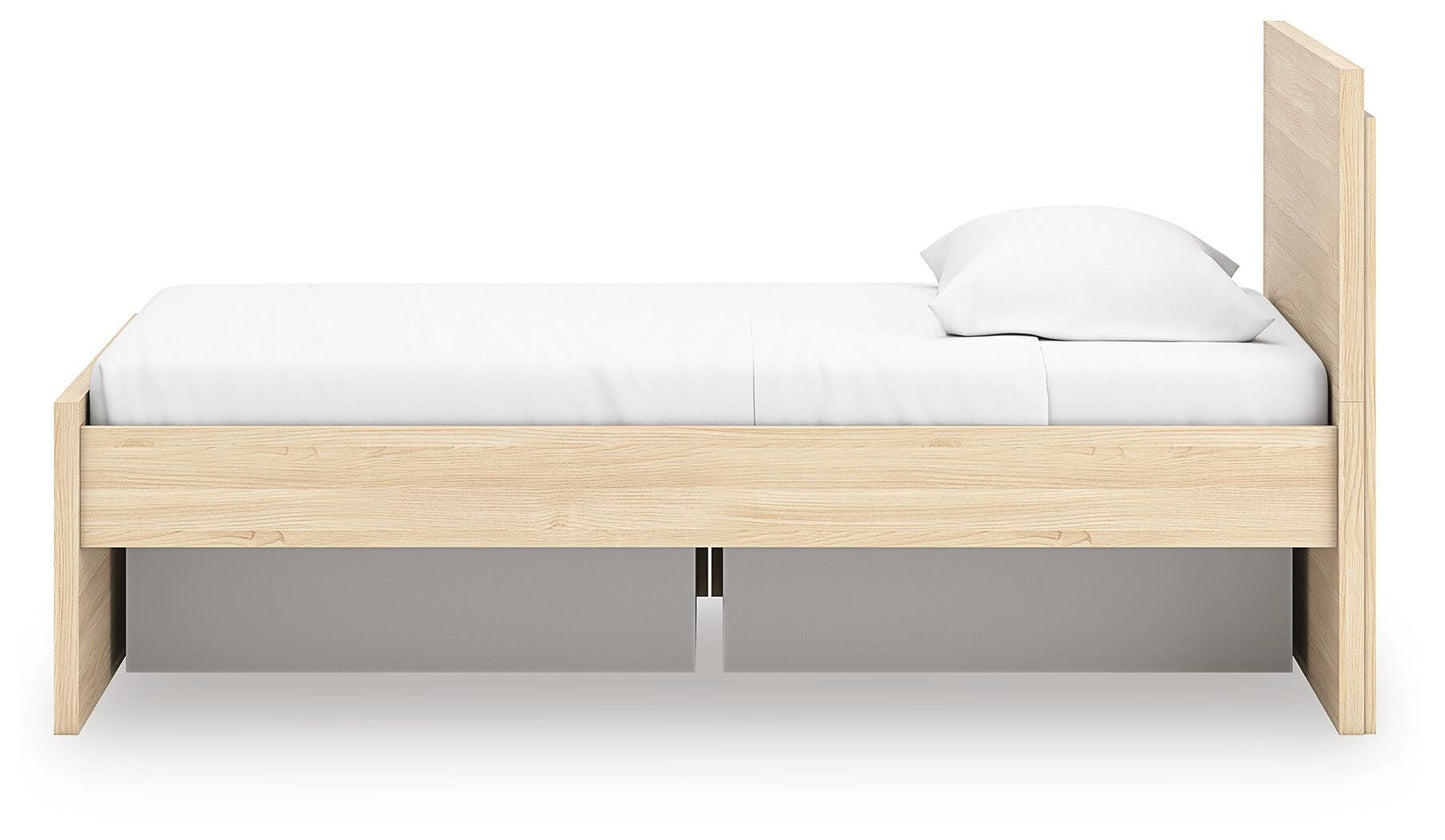 Onita  Panel Platform Bed With 1 Side Storage