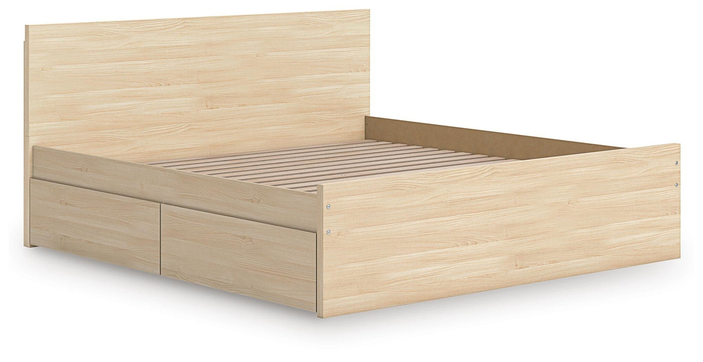 Onita  Panel Platform Bed With 2 Side Storage